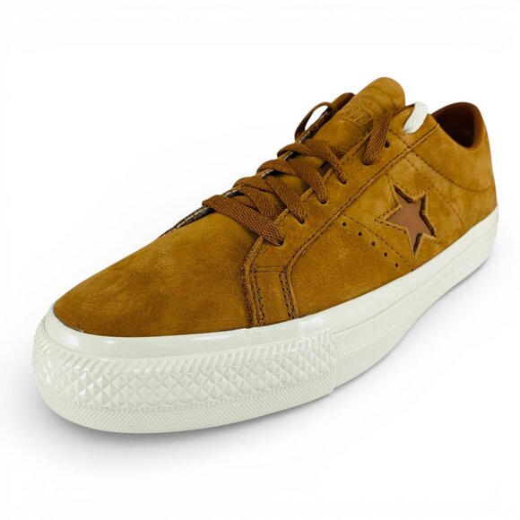 Converse One Star Pro Low Nubuck Warm Tan Egret Men Skateboarding Shoes A09247C main image 7